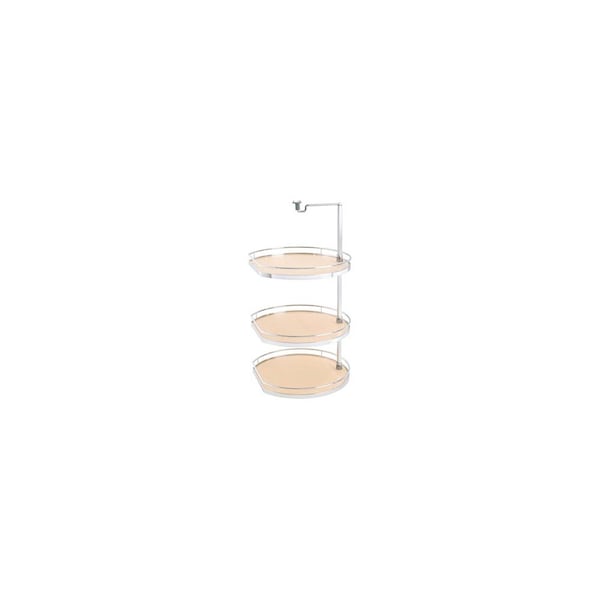 Kessebohmer D-Shape 3 Shelf 32 to 36-1/2H Champagne Maple Twister Lazy Susan Set 2500620103 - main